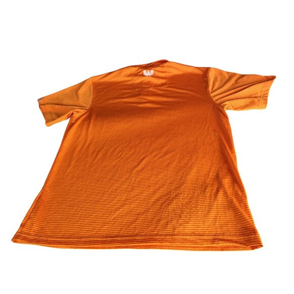 Whataburger Men's Collared‎ Polo Sz M Uniform Orange Striped Employee Workwear - Picture 7 of 8